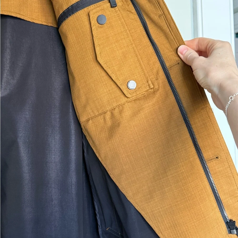 Scotch & Soda Brown Raincoat with Hood and Zipper - Picture 10 of 15